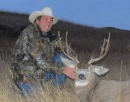 Happy Father on a Family Montana Mule Deer Hunt